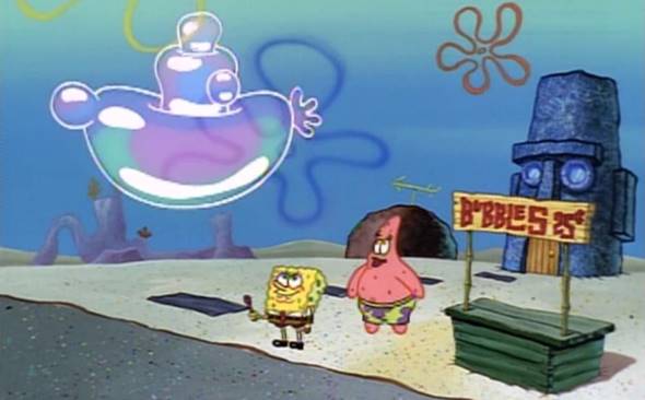 Bob Esponja e Patrick (Bolhas de Sabão - Bubblestand)