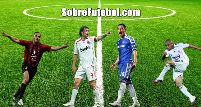 Cafu, John Terry, Paolo Maldini e Roberto Carlos